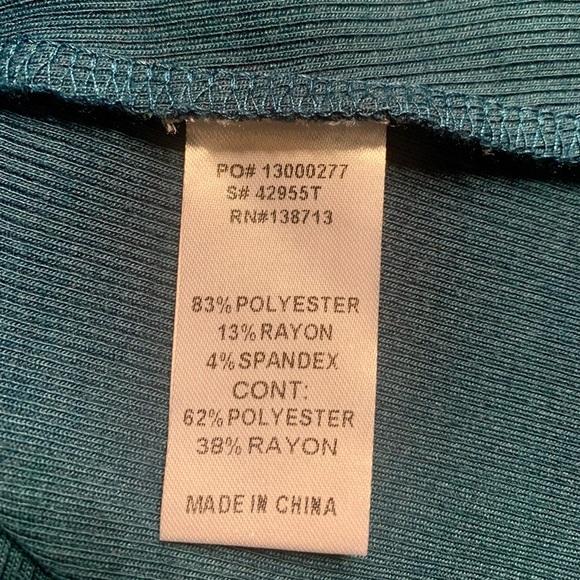 Doe & Rae Green Cap Sleeve Blouse with Mandarin Collar Size M - Picture 3 of 4